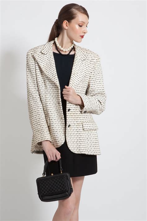 chanel boyfriend blazer|Chanel vintage blazer.